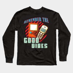 90s Retro Vintage Tech Bootleg Long Sleeve T-Shirt